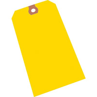Crownhill Plain Yellow Tags, #5 Size, 4-3/4" x 2-3/8", 1000 Pack-These tags have a variety of purposes and can be used for shipping, retail storefront and marking items.
