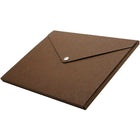 JAM Paper Plastic Portfolio with Snap Closure, Medium, 9.25 x 12.25 x 0.5, Recycled Brown Kraft, 2 Pack (BRCF3Eg)-Brown kraft