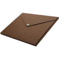 JAM Paper Plastic Portfolio with Snap Closure, Medium, 9.25 x 12.25 x 0.5, Recycled Brown Kraft, 2 Pack (BRCF3Eg)-Brown kraft