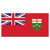 Provincial Flag, Ontario, 4" x 6", 12/Pack-4" x 6" flag, rectangular shape