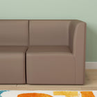Flash Furniture Bright Beginnings Commercial Grade Modular Classroom Soft Seating, 1-Seater Corner Chair - Neutral Vinyl-17.25" W x 17.25" D x 19.25" H
