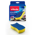 Vileda Scrunge Glass Ceramic Scrub Sponge - 2 Pack-Two-in-one glass ceramic cleaning sponge - non-abrasive scourer on one side and microfibre finishing pad on the other