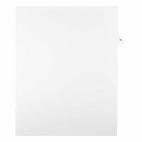 Mark Maker Legal Exhibit Index Tab White Single Tabs, 1/15th Cut, Letter Size, No Holes, Number 19, 25 Pack-White Single Tabs, 1/15th Cut
