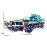 Designart Pure American Muscle Small Gallery Wrapped Canvas, (PT2616-32x16)-Print