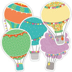 Carson Dellosa Hot Air Balloons Colourful Cut-Outs, 108 Pack (CD-120525)-Assorted hot air balloon designs make these perfect for decorating