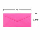 JAM Paper Monarch Coloured Envelopes - 3.875" x 7.5" - Ultra Fuchsia Pink - 50 Pack -Quantity: 50 Envelopes per Pack