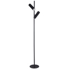 Dainolite Constance Modern Floor Lamp - Matte Black with Frosted Acrylic Diffuser - 12 W-Black
