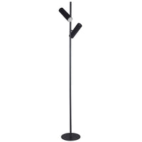 Dainolite Constance Modern Floor Lamp - Matte Black with Frosted Acrylic Diffuser - 12 W-Black