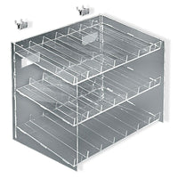 Azar Displays 3-Tier 21 Compartment Cosmetic Counter Display, 10.5" x 12" x 8" (222988)-Pegboard, slatwall, or counter top