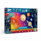 eeBoo Solar System Puzzle - 100 Pieces-Puzzle size is 27" x 18" when finished