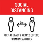 Mark Maker Floor Decal 12" x 12" - Social Distancing , Keep At Least 2 Metres 6 Feet From One Another-Floor Decal