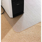 EcoTex Clear Eco Chair Mat with Lip for Low Pile Carpet, 48" x 51"-Gripper back for low pile carpet up to 1/4"