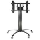 TygerClaw Mobile TV Stand for 32" - 55" TV, 39.4" x 22.7" x 43.3", Black-Tilt degree from 0 degrees to +40 degrees