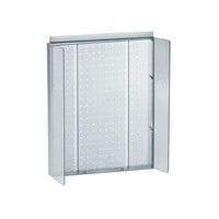 Azar Displays 16"W x 20.25"H Pegboard Powerwing in Translucent Clear (700357-CLR)-Includes Acrylic Sign Holder strip and two 3" W clear plastic side wings