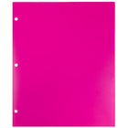 JAM Paper Plastic Heavy Duty 3 Hole Punched Two Pocket School Folder, Fuchsia, 2 packs of 6 (383HHPfug)-5