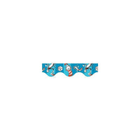 Eureka 37" x 2.25" Scalloped Deco Trim, Cat In The Hat Blue, 72 Pack-Classroom trimmers offer a vivid display for prekindergarten to 8th graders