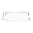 St. James Classic Place Cards - 1-3/4 x 4-1/4" - Laser/Inkjet Printable - White - Silver Foil - 60 Pack-Place Cards are an elegant welcome to your guests and a discreet way to arrange seating