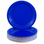 JAM Paper Round Paper Party Plates - Small - 7 Inch - Royal Blue - 50 Pack-Size: Small Round (7 Inch Diameter) | Perfect size for appetizers and dessert.