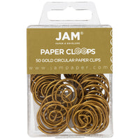 JAM Paper Circular Coloured Papercloops, Rose Gold, 50 Pack (21832061)-Size: 1 Inch (Diameter)