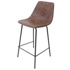 My Home My Living Vintage Faux Leather Counter Stool - Brown - 2 Pack-Weight Capacity: 250 lb