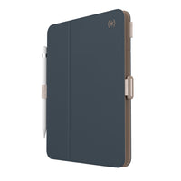 Speck Balance Folio Case for iPad (A16/10th Generation) - Almond Milk/Mocha/Charcoal-Protective folio construction inside and out