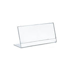 Azar Displays Horizontal Slanted Acrylic Sign Holder, 10 Pack (112717)-Clear Acrylic