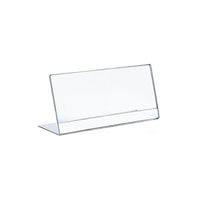 Azar Displays Horizontal Slanted Acrylic Sign Holder, 10 Pack (112717)-Clear Acrylic