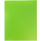 JAM Paper Plastic POP Two Pocket Folders, Lime Green, 12 Pack (382Eligrg)-5