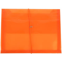 JAM Paper Plastic Envelopes with 2.63 Expansion, Elastic Closure, Letter Booklet, 9.75 x 13, Orange Poly, 12 Pack (218E25ORB)-Product Type: Expansion Envelope
