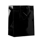 Jam Paper Glossy Gift Bags with Rope Handles - Large - 10" x 5" x 13" - Black - 100 Pack-Color: Black Glossy