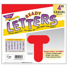 Trend Enterprises Casual Uppercase Ready Letter 4", Red, 426 Pack-Micro-perforated for easy removal and a clean edge