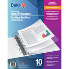 Davis Group QuickFit Top-Loading Sheet Protectors - Economy 2 mil. - Letter Size - Clear - 10 Pack-Sheet protectors