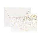 Mara-Mi - Note de remerciement - 3,5 x 5 - Point d’or - Paquet de 50-Cartes muettes de remerciement