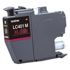 Brother Genuine LC401XLMS High-Yield Magenta Ink Cartridge-Brother Genuine LC401XLMS is for use with the following Brother multifunction colour inkjet printer models: MFC-J1010DW, MFC-J1012DW, and MFC-J1170DW