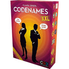 Czech Games Edition Codenames XXL Card Game-16 agent cards in two colors, 1 double agent card, 7 innocent bystander cards, 1 assassin card, 40 key cards, 1 rulebook, 1 card stand, 1 timer and 200 cards with 400 codenames.