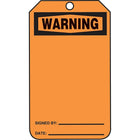 Blank Header Safety Tags, Warning, SAU655, 25 Pack-Language - English