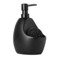 Umbra Joey Ceramic Soap Pump Scrubby, Black (330750-040)-Soap Pump