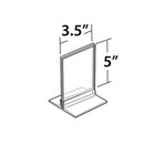 Azar Displays 5" x 3.5" Vertical/Horizontal T-Strip Acrylic Sign Holder, Clear, 10 Pack (102731)-Made of top quality 0.100" thick acrylic and easy to assemble