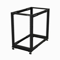 StarTech 18U 4-Post Adjustable Depth Open Frame Rack-Ooffers easy-to-read markings for both rack units (U) and depth that make it simple to adapt the mobile rack to fit your equipment