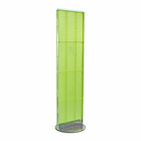 Azar Displays Pegboard Freestanding Floor Display, 16" x 60", Green (700250-GRE)-Made from pegboard