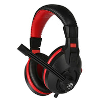 Marvo Stereo 3.5mm Over-Ear Headset with Mic and Volume Control-Closed, over-ear design for powerful bass sounds