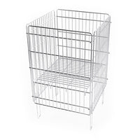 Eddie's Wire Dump Bins - 18" x 18" x 30" - Chrome (214112-1)-Wire Dump Bins