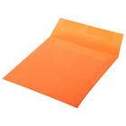 JAM Paper 6.5" x 6.5" Square Envelopes - Orange Translucent Vellum - 100 Pack-Opening: Square