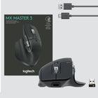 Logitech MX Master 3 Advanced Wireless Mouse - Black-Connect the way you want up to 3 devices via Bluetooth or the included USB receiver on Windows, Mac or Linux