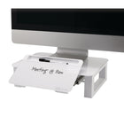 Quartet Desktop Glass Monitor Riser - White-10.25" x 14" x 5.25"