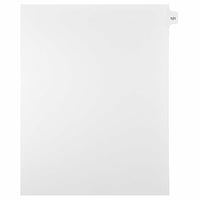 Mark Maker Legal Exhibit Index Tab White Single Tabs, 1/15th Cut, Letter Size, No Holes, Number 121, 25 Pack-White Single Tabs, 1/15th Cut