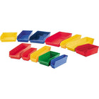 Quantum Storage Systems Shelf Bins, 8-3/8" W x 4" H x 11-5/8" D, Blue, 30 Lbs. Capacity - 12 Pack-Capacity: 30 lbs.