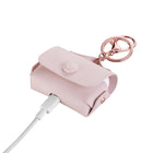 General Supply Goods + Co Vegan Leather AirPod Pro Case w Snap Enclosure and Carabiner - Pink Clay-A seamless fit that is easy to remove and install