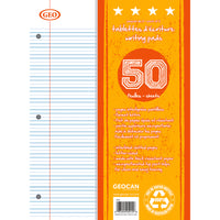 Geo Writing Pad - 8.5" X 11" - 50 Sheets - 2 Pack-50 sheets per pad letter size