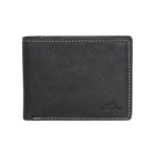 Roots Men's Slim Wallet with Back ID Window - Black-Black - Leather